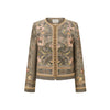 INTO THE EAST 25 Autumn/Winter Tussah Silk Silver Lotus Button Suit Short Jacket ITE-E1DGAW009GR21SU-LV Green